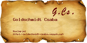 Goldschmidt Csaba névjegykártya